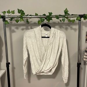Athleta Girl m- Gray Wrap Top